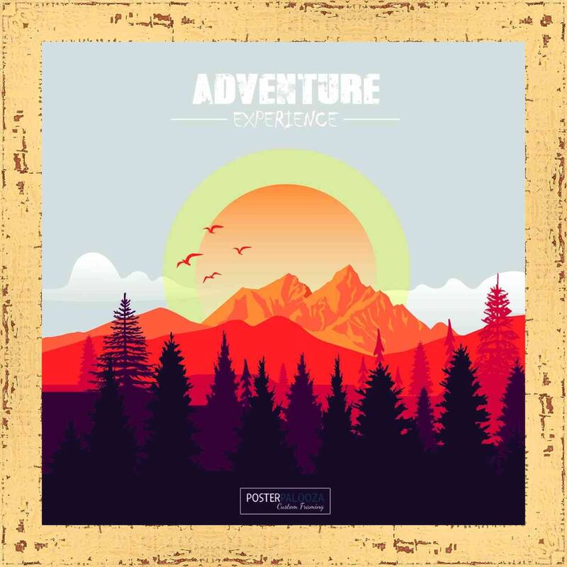 28x28 Shabby Chic Yellow Wood Picture Square Frame 28" x 28" Bed